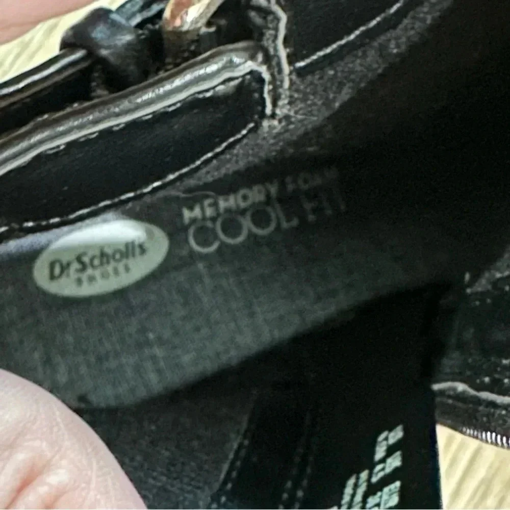 Dr. Scholl’s Daina Women’s Black Wedge Booties Memory Foam Cool Fit Size 6.5 GUC